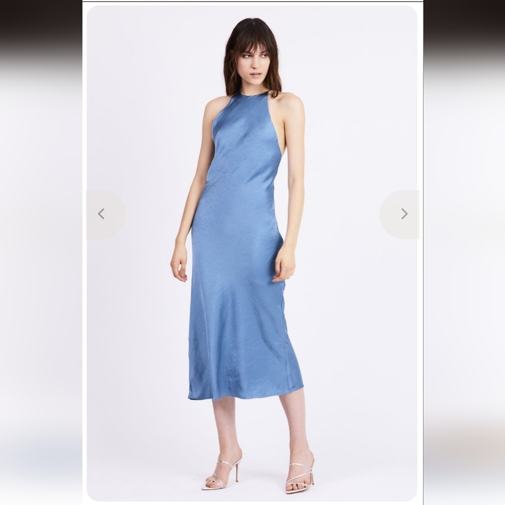 Third Form High Neck Bias Dress In Agean Medium NWT Size 6